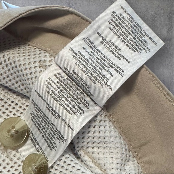 Columbia PFG Shorts Mens 38x10" Chino Flat Front Khaki Wicking Zip Pocket Logo - Picture 7 of 10